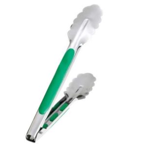 HACCP salad tongs  serving tongs stainless steel white plastic